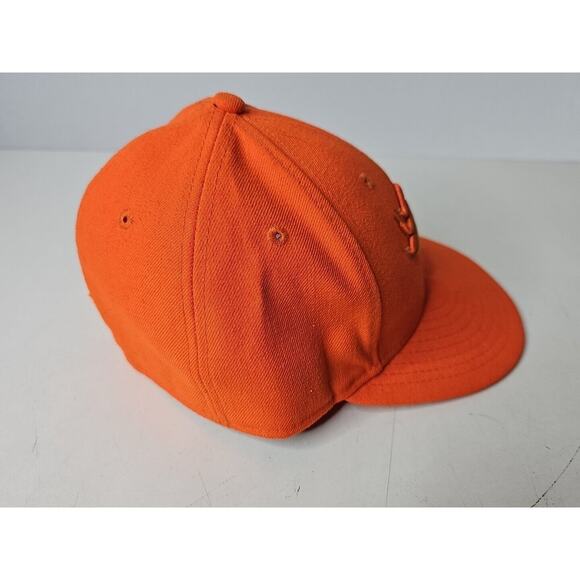 New Era 59Fifty Denver Broncos Solid Orange Raised Logo Cap Hat Fitted 7 1/4 NFL - Picture 7 of 16